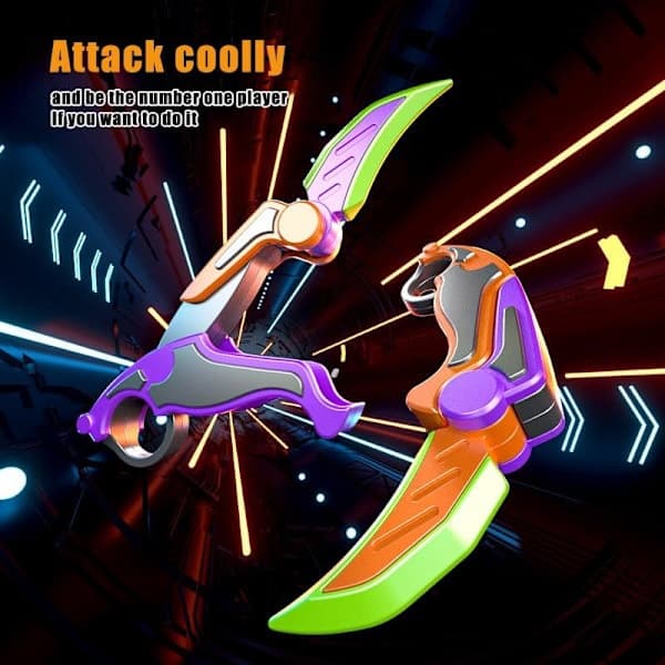 2 stk Fidget Claw Knife 3D Gravity Knife Toy 3D Gravity Plastic Folding Knife Trykt Trykkkniv Gulrotkniv Sensorisk Kniv Fidget