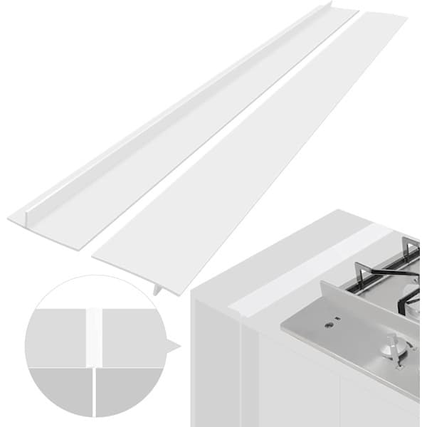 Spislist håller rent mellan spis och skåp 61,5 cm 2-pack Vit Vit