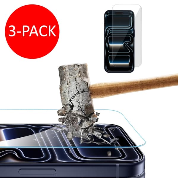 3-pakkaus Iphone 17 Pro Max näytönsuoja karkaistu lasi premium transparent Transparent
