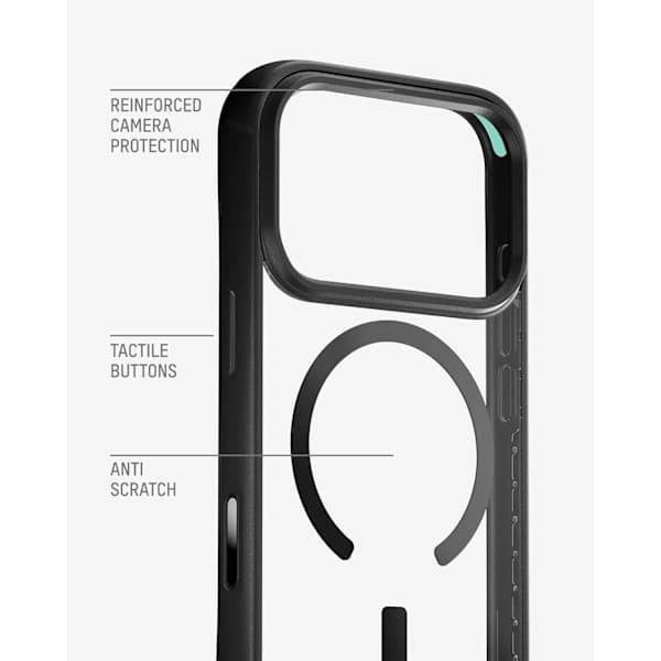 Magnetisk etui til iPhone 17 Pro Max - Qi2 MagSafe-kompatibel - Klarhed - iPhone 17 Pro Max etui - Stød- og ridsefast iPhone 17 Pro Max 6.9 inch