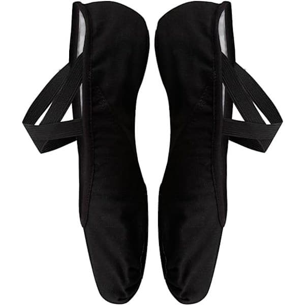 Balletsko med delt sål, flade dansesko sorte 2.5 Sort 2.5 UK Black