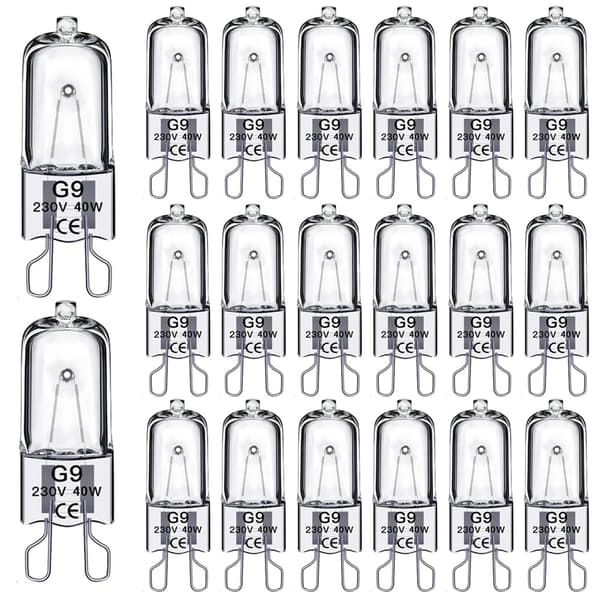 20-pack G9 Halogenlampor 40W, 230V 40W
