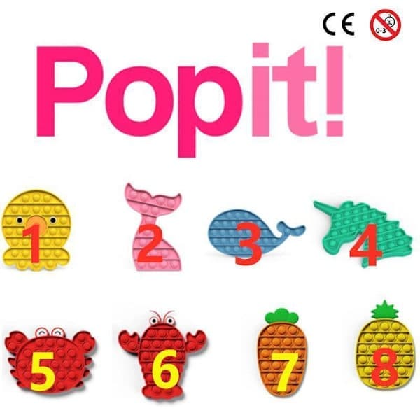 Popit Fidget Pop It - CE-hyväksytty 8 mallia Model 7