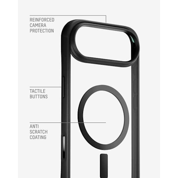 Magnetisk etui til iPhone Air - Qi2 MagSafe-kompatibel - Klarhed - iPhone 17 Air etui - Stød- og ridsefast iPhone Air 6.5 inch
