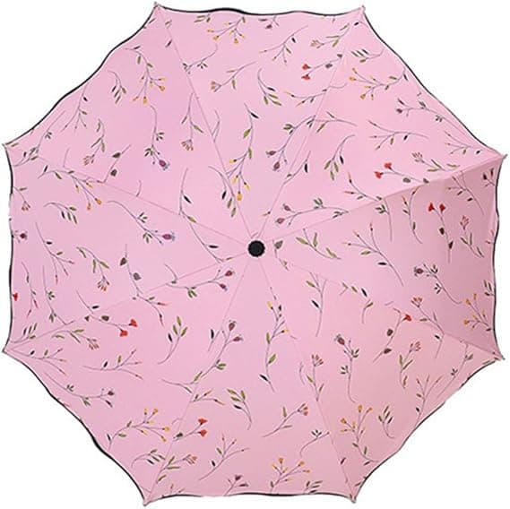 Solparaply for kvinner UPF 50 UV-paraply spf 50 Kompakt Lett Mini Paraplyer Blomst