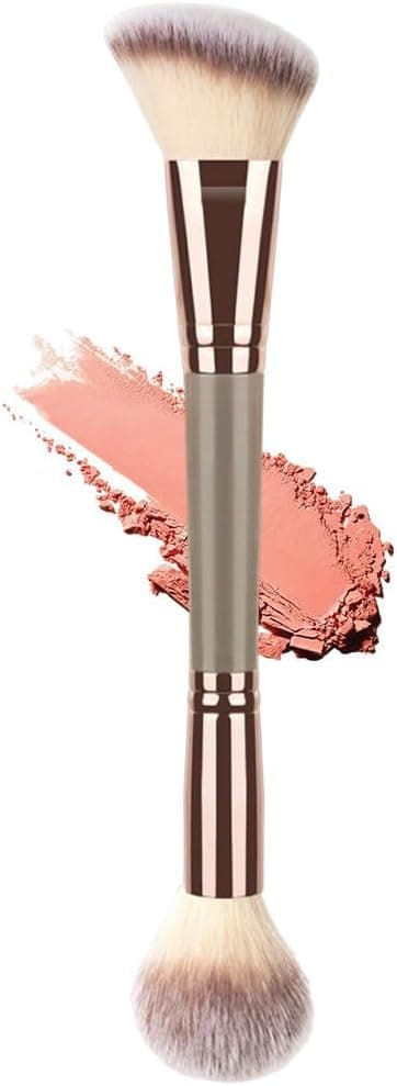 Foundation Makeupbørste - Dobbeltendede Makeupbørster til Blending af Flydende Puder, Concealer Creme Kosmetik, Blush Børste