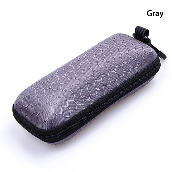 Dragkedja Case Solglasögon Protector Honeycomb Mönster P Gray