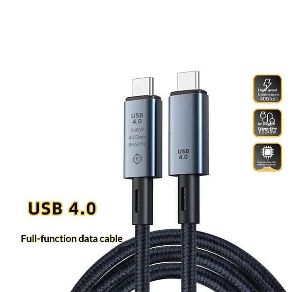 240W USB C - Type C -kaapeli PD 3.1 pikalataus 40Gbps data 8K@ Black