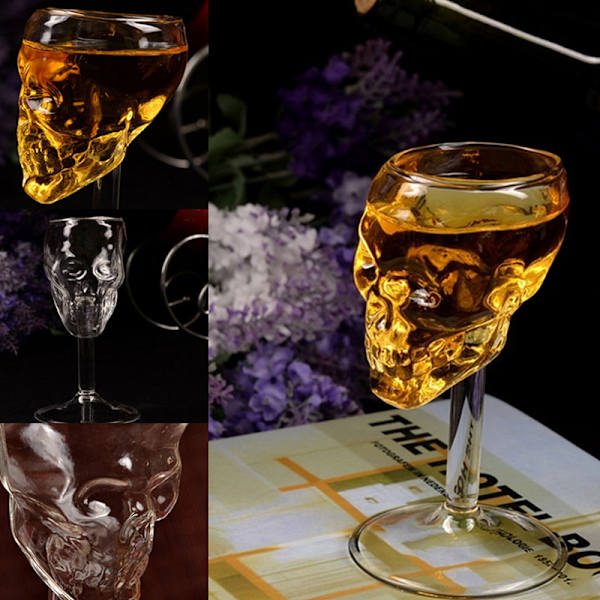 Bones Armor Warrior Skull Design High Wine Glass Goblet Cup Dri