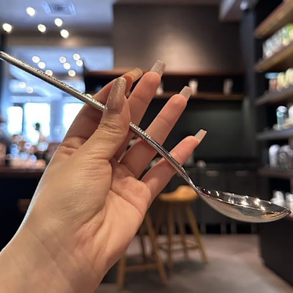 Rostfritt stål förtjockningssked Creative Long Handle Hotel Hot