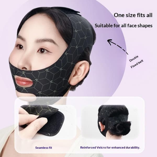 Elastisk V-formad maskrem Dubbelpress Ansiktsskulpterande Mask B