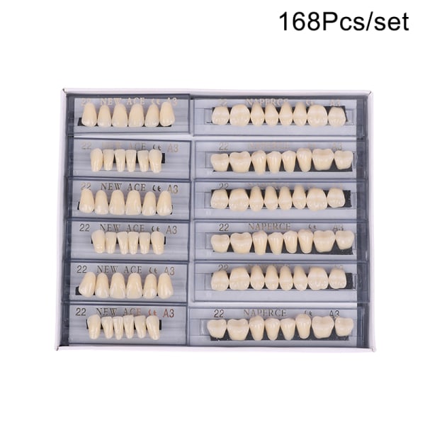 168 stycken/6 set/box Dental Synthetic Polymer Full Set Resin