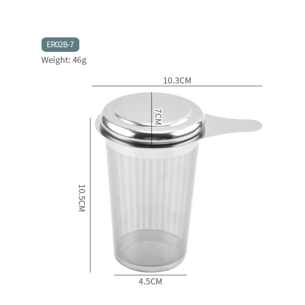 304 rustfritt stål tesil Teavløp teinfuser teblad F