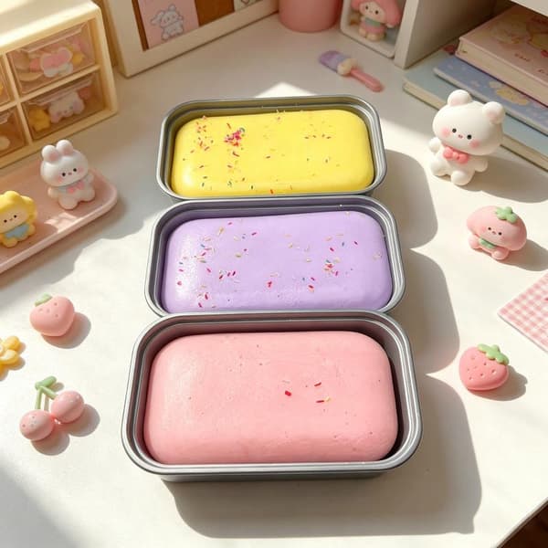 Sticky Box Cake Langsomt Stigende Legetøj Is Sensorisk Fidget Legetøj A Blue