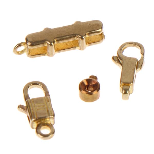 1/2/4 stk DIY Spænde Tilbehør til DIY Håndlavede Smykker Nøglering Pe 14x4mm 2pcs
