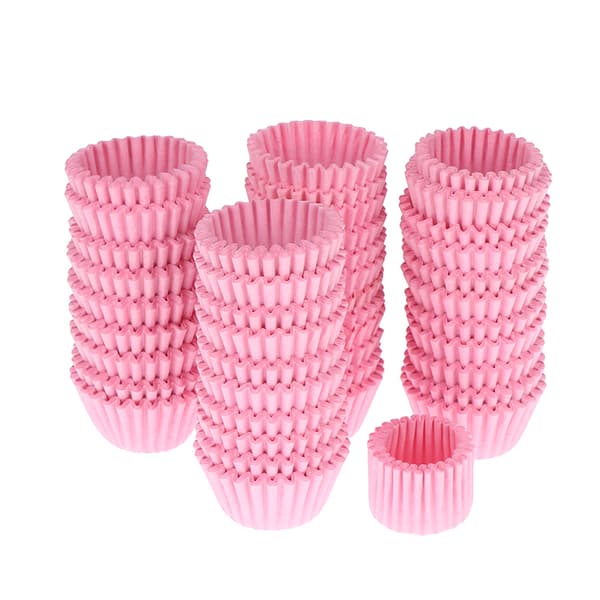 1000 STK Mini Sjokolade Papir Liner Bake Muffins kake Cupcake Pink