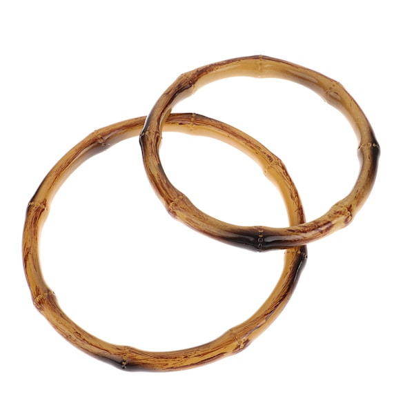1 kpl bambu kukkaron kahvan kehyksen ripustin DIY Bamboo O Laukun kahva Ba L