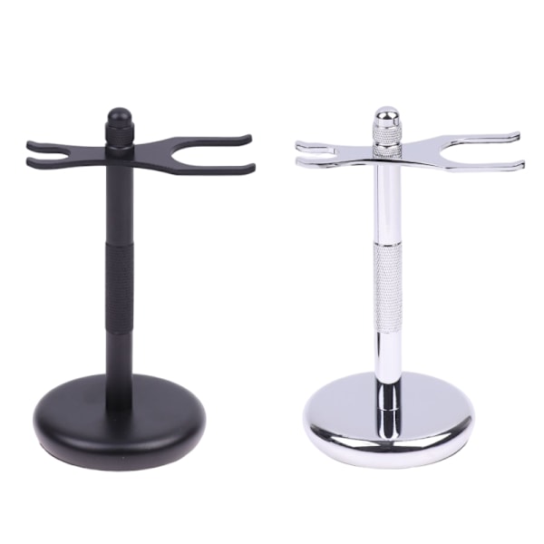 Menn Stål Safety Razor Stand Double Edge Razor Art Holder Barbering Black