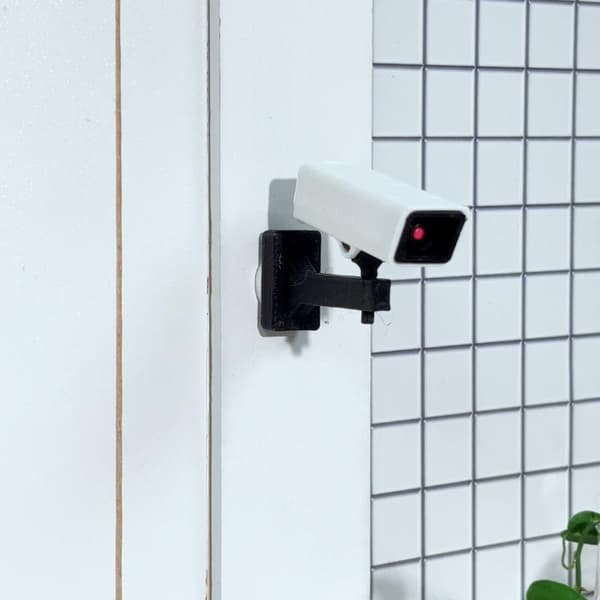 1/2 stk. 1/12 Dukkehus Mini Overvågningskamera Model til Mikro White