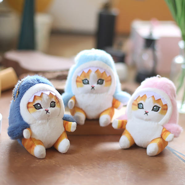 e Shark Cat Fried Cat Pehmo nukke Riipus nukke Kaunis huone Ba A3