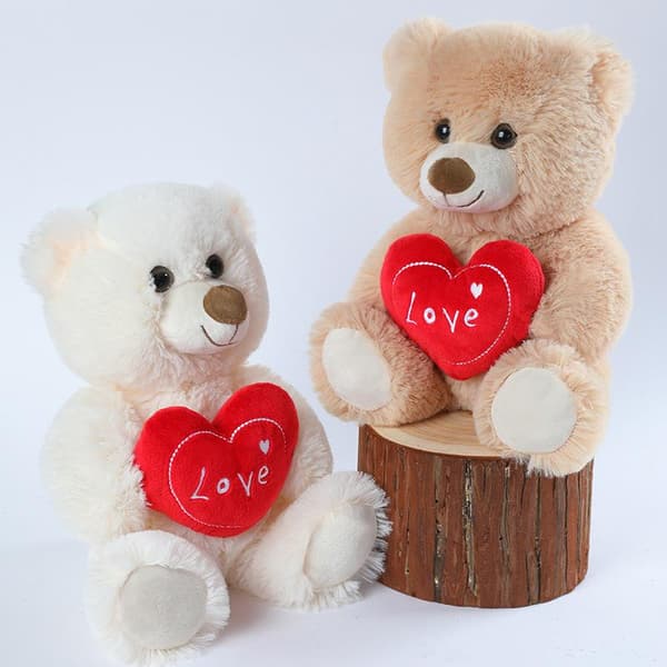 1 kpl 25 cm e Heart Bear Dog -pehmolelut, punainen sydänkuvio, rakkauseläin A2