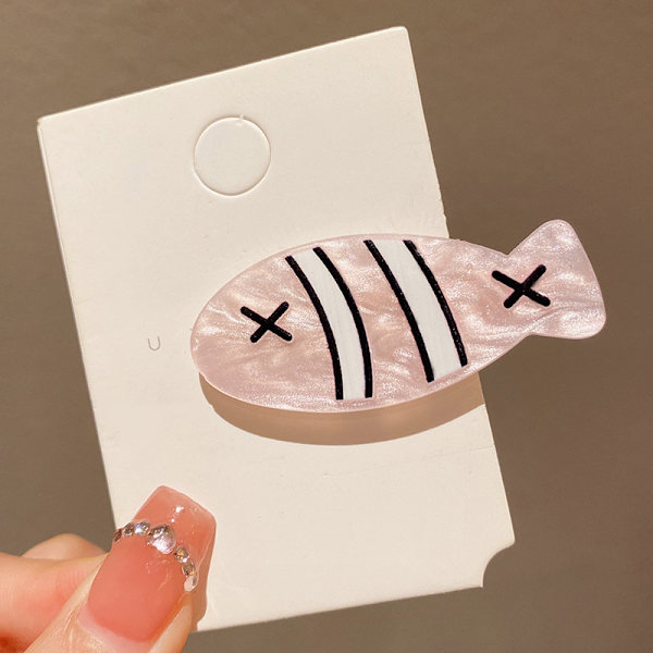 e Little Fish Bone hiusneula tyttöjen otsatukka Clip Broken Hair Clip F A7