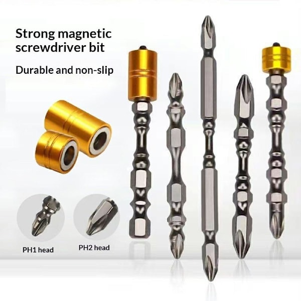 5 st starka magnetiska bitsats bits gipsskruv D