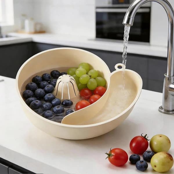 Spin Shape Automatisk Grönsakstvätt Hushållsfrukt Avlopp Ba 2Pcs