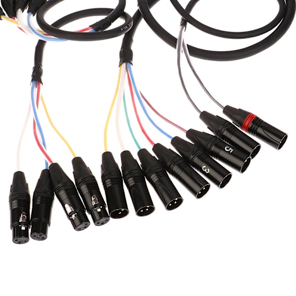 2 4 6 kanals 3-stifts XLR-kabel hane till hona Balanserad o förlängning C