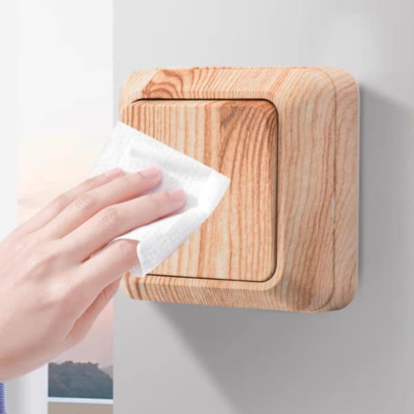 1 stk tre EU Standard Knapp Lysbryter 1-veis Spray Pl A2