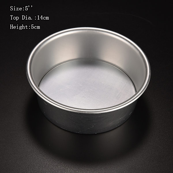 8 størrelse aluminiumslegering avtakbar bunn rund kakebakeform 5'