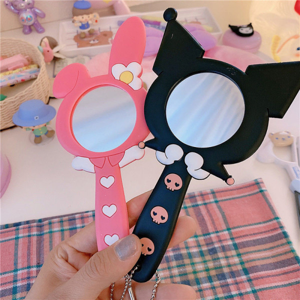 Kawaii Anime Cartoon Bærbar Håndholdt Makeup Spejl Cosmetic M A1