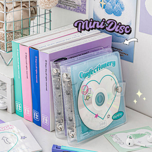 Retro CD n Idol Photocards Kerää kirjakorttien pidike Päiväkirja Agen Purple