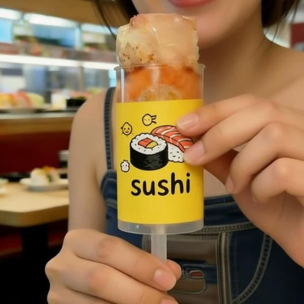 10/20 stk engangs sushiboks tom sushiform kjegle push U S2