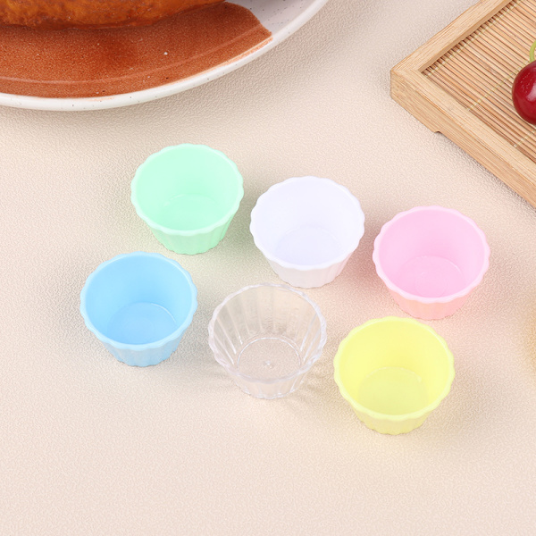 5kpl Dollhouse Mini Egg Torttukupit Simulaatio Cake Cup Lelut Nukke A2