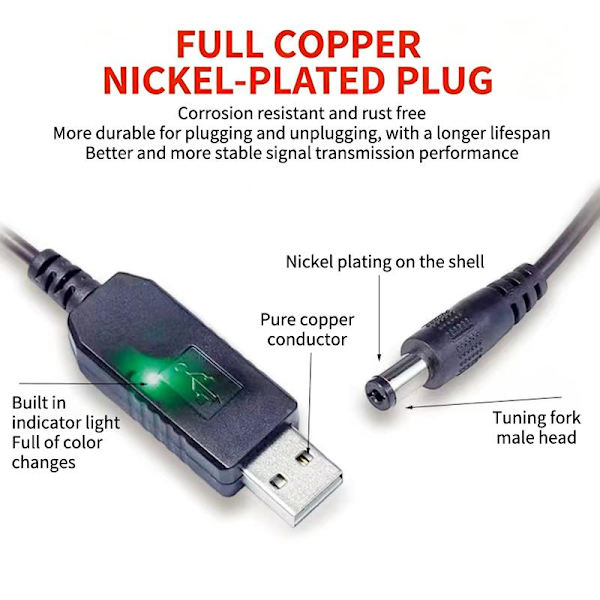 USB Boost Converter Adapter Power Boost Line DC 5V till DC 9V / A2