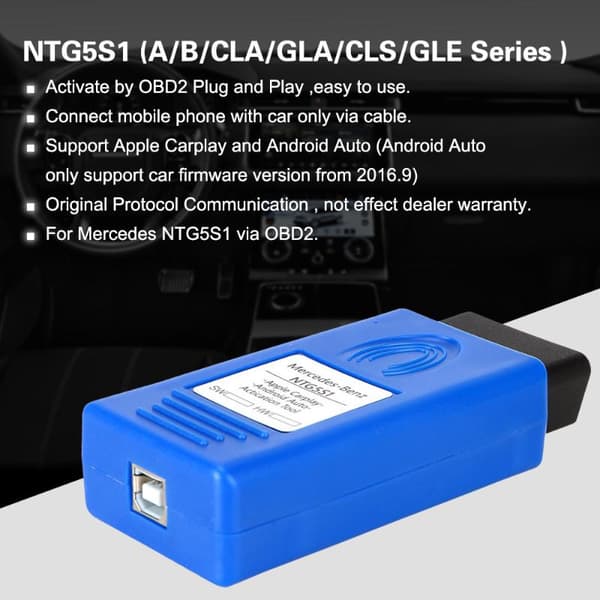 Bil OBD-aktivator aktiveringsværktøj til NTG5S1 A/B/CLA/GLA/GLE/CL Black