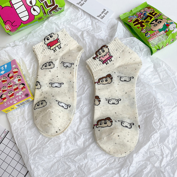 Kawaii Crayon Shin-Chan Sokker Dame Sokker Low-Top Sommer Tynde A3