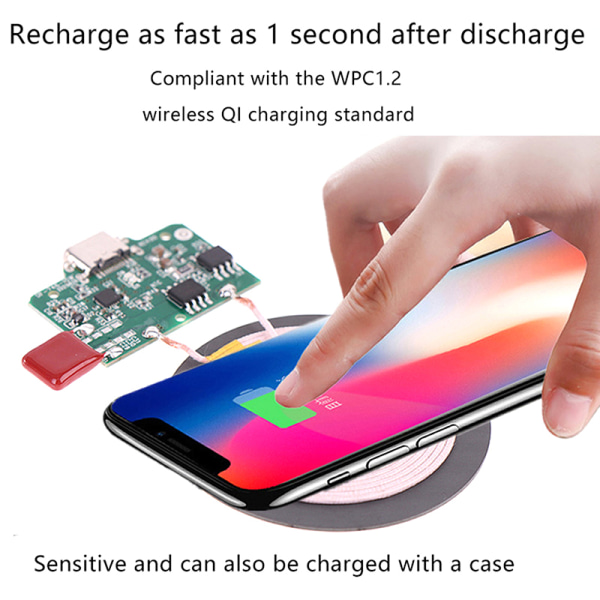 15W Qi Fast Wireless Charger Module Sändare med Box PCBA C