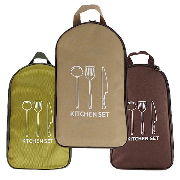 Utomhus Camping Köksredskap Container Bag Matlagningsredskap Organisera green