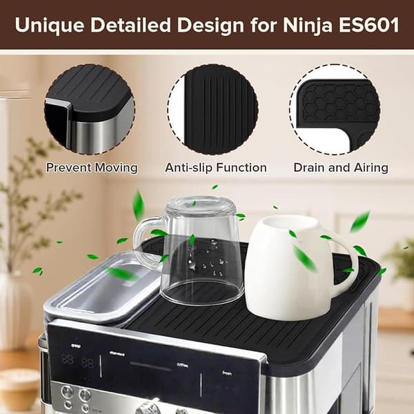 För ES601 Kaffemaskin Topplock Matta Kaffe Topp Skyddsdyna Gray