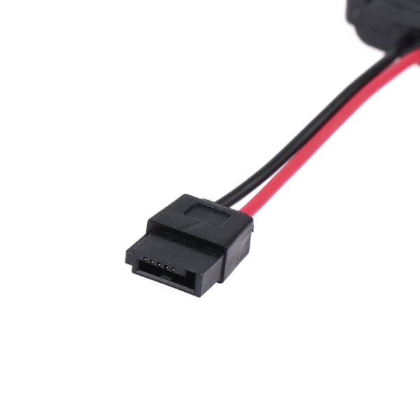 SATA 15-pin han til SATA 6-pin hun strømadapter kabeloptik