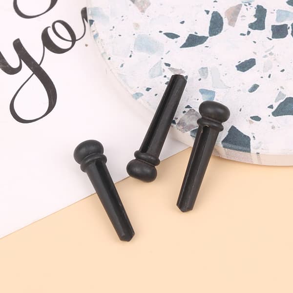 6 st Folkgitarr Ebony String Cone Solid String Vertebra Pins G