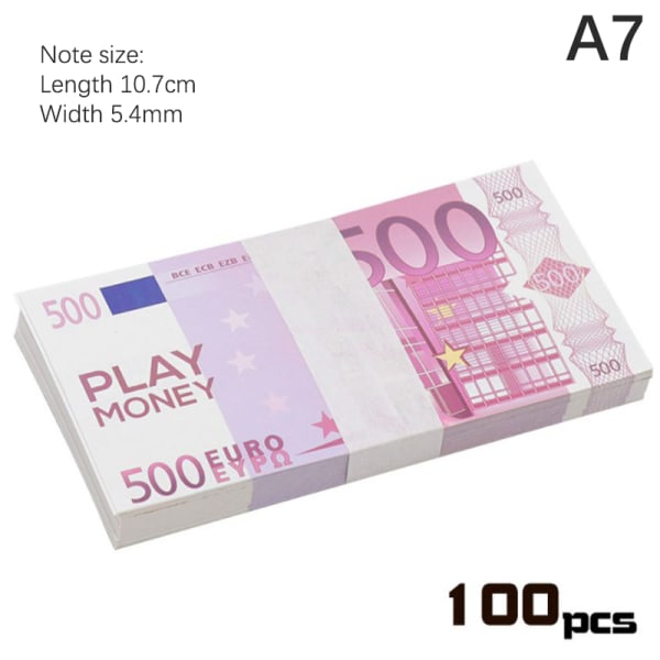 100 ark Dukkehus Miniature Euro Papir Money Model Legetøj Acce A7 8cbd | A7  | Fyndiq