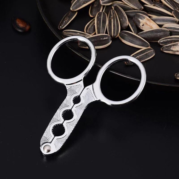 Melon Plier Scissor Nut Cracker ruostumaton teräs Walnut Pine Sh