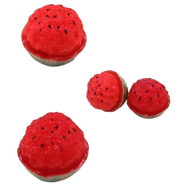 10 st harts simulering mini vattenmelon frukt berlocker för DIY hantverk A2