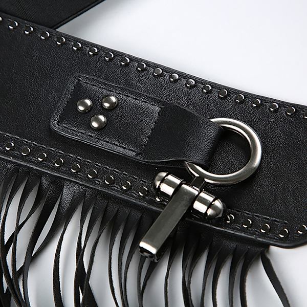 2023 Lyxdesign Maikun Punk Goth Bälten För Kvinnlig Personlighet Black S