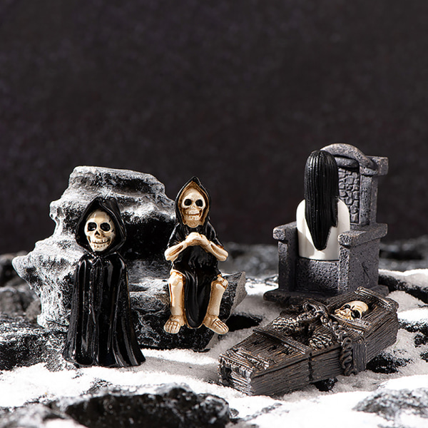 Halloween Dekorasjon Skull Skjelett Skrekk Tombstone Halloween A8