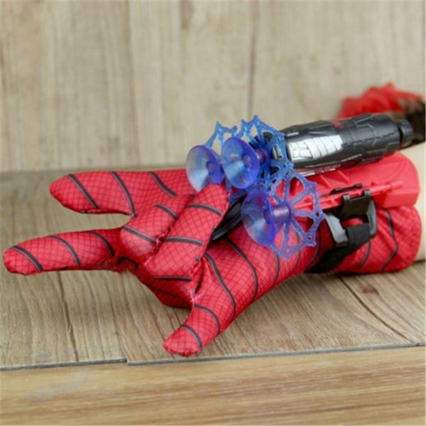 Nye Spider Man Leker Plast Cosplay Spiderman Glove Launcher