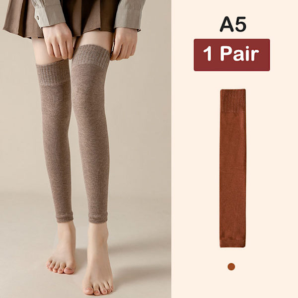 1 Par Over Knee Fodløse benvarmere Vinterstrikket hæklet Lon A5